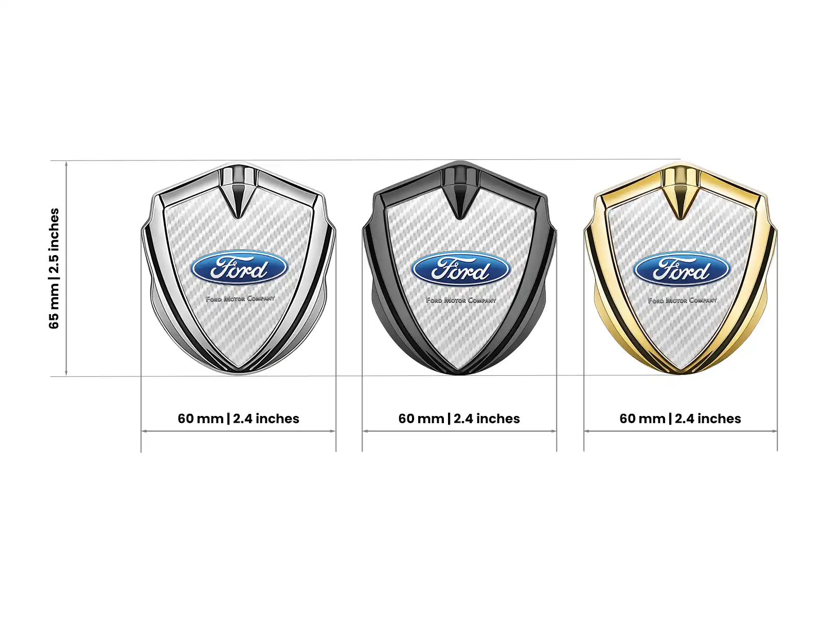 Ford Emblem Auto Abzeichen Robustes Stilvolles Metall